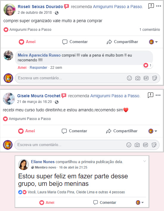 comentários positivos